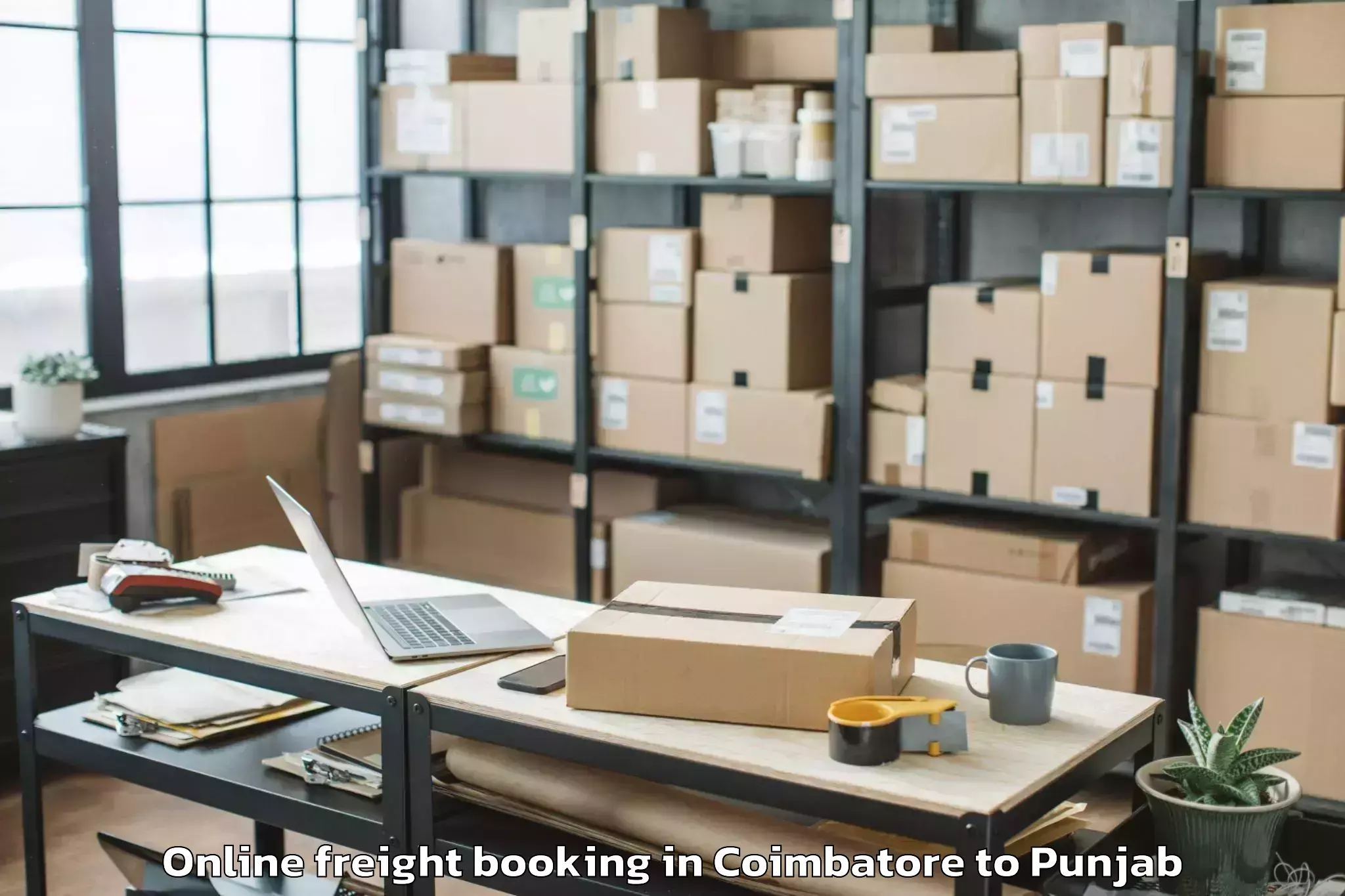 Reliable Coimbatore to Talwandi Bhai Online Freight Booking